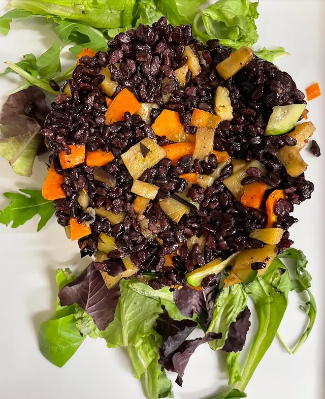 Riso nero con verdure